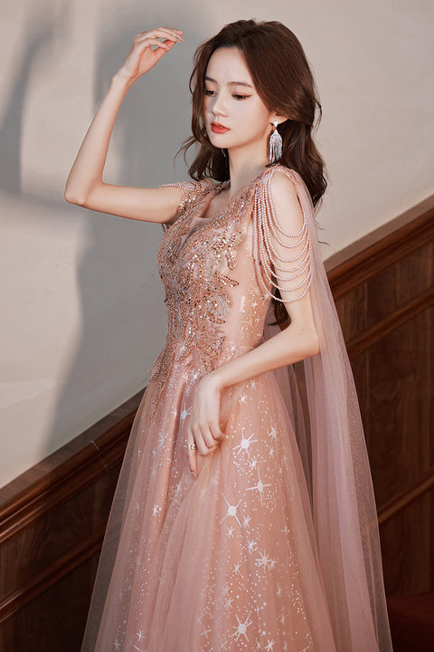 Temperament Celebrity Host Starry Sky Dress