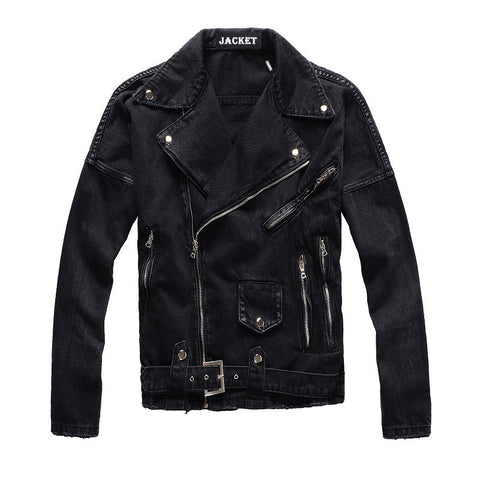 Thickened Punk Slim Denim Jacket
