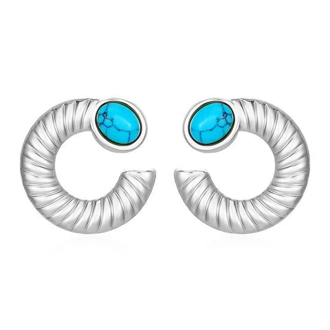 Summer New Electroplating Stainless Steel Studs Women