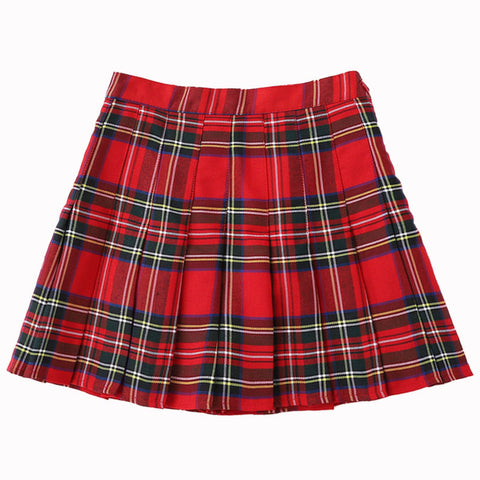 Student High-waisted Anti-glare Skirt With Pleated