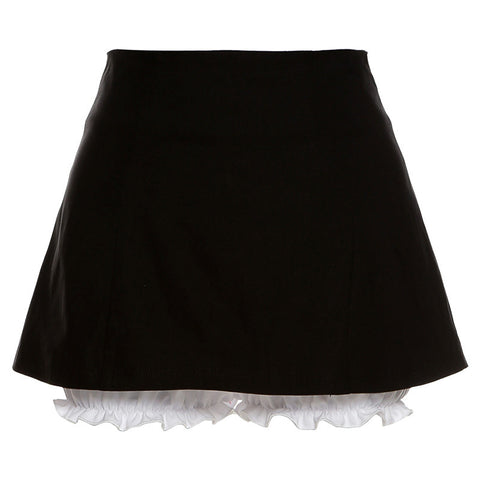 Woman Black Fashionable Temperament Short Skirts