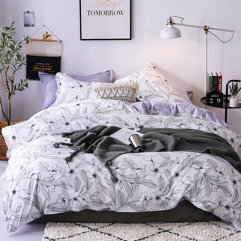 Single piece quilt cover for bedding