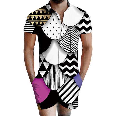 Amazon 3d printed male jumpsuit suit