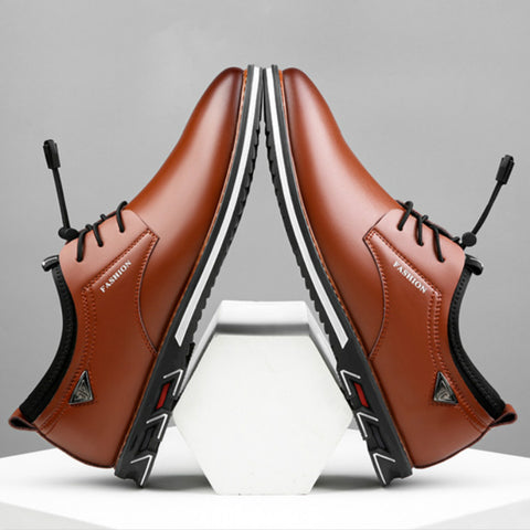 Trendy Men's Casual British Low-top Leather Shoes
