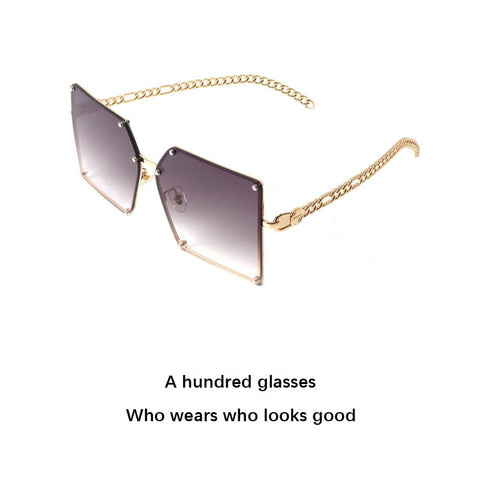 Ultraviolet-Proof Square Retro Sunglasses Glasses