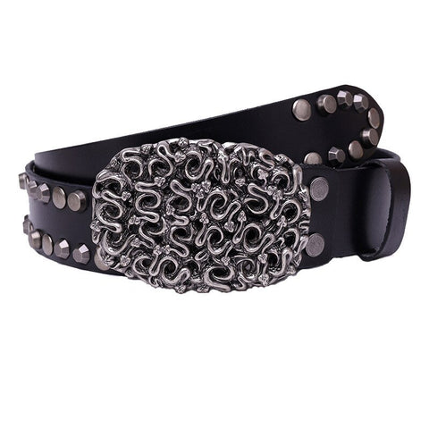 Top Layer Cowhide Trend Rivet Men's Belt