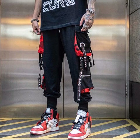 Spring Net Celebrity Overalls Male Ins Tide Brand Tie Feet