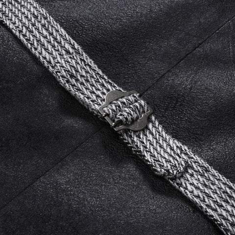 Striped Trim Double Breasted Men's Leisure Vest