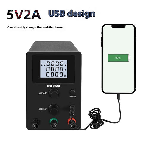 Digital Display Adjustable DC Stabilized Power Supply High Precision LCD Screen Power Supply With USB Jack