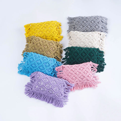 Hand-woven Tassel Pillow