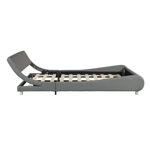 Faux Leather Upholstered Platform Bed Frame With LED Lighting With Remote Control And APP