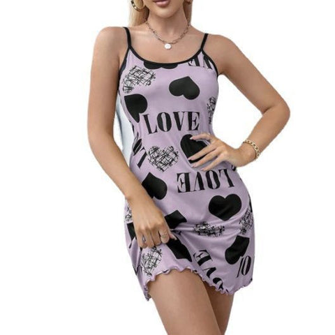 Women's Fashion Beauty Back Homewear Slip Dress