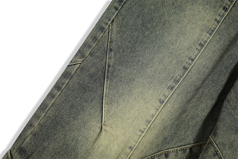 Washed Denim Overalls For Men