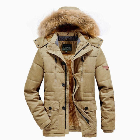 Men's Mid-length Plus Size Men's Quilted Jacket