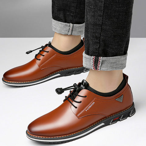Trendy Men's Casual British Low-top Leather Shoes