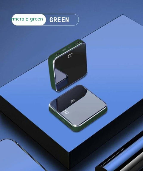 Mini Power Bank Large Capacity Double Face Mirror Thin And Compact