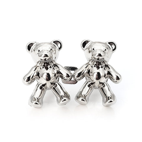 Cute Bear Pin Waist Clip Metal Snap Fastener Pants Pins Detachable Button Sewing-Free Buckle Jeans Reduce Waist Tighten Brooch
