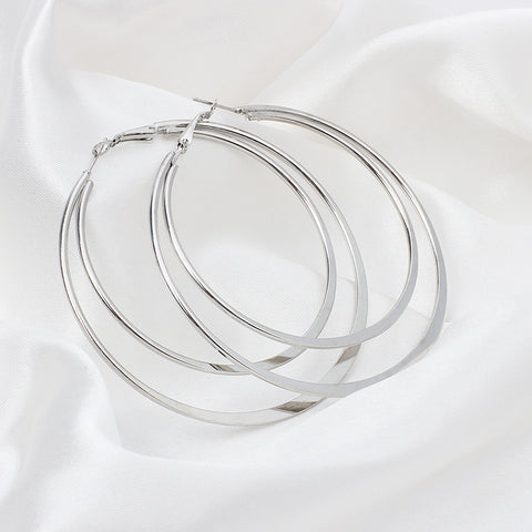 European And American New Metal Exaggerated Earring Geometry