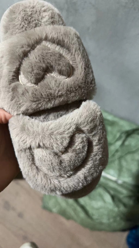 Women's Flat Plush Home Warm Slippers