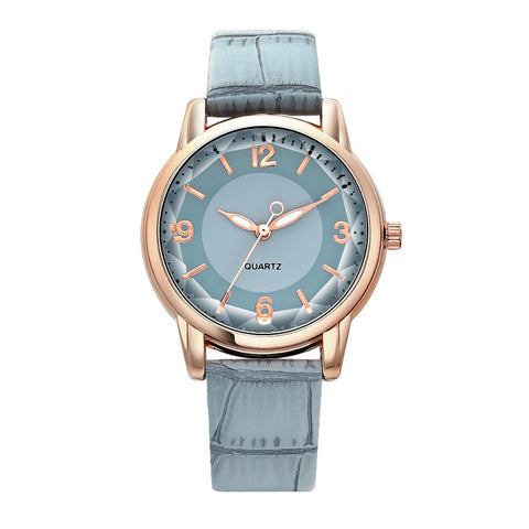 Women's Two-tone Dial Belt Quartz Watch