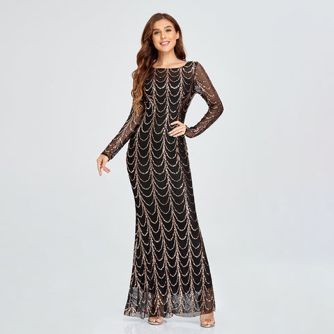 Summer And Autumn New Slim Banquet Fishtail Skirt Elegant Party