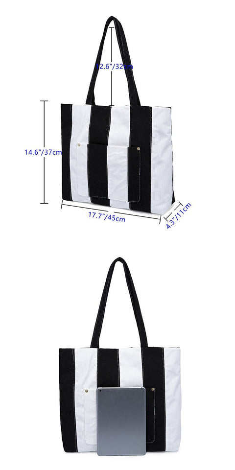 Women's New Corduroy Block Shoulder Bag