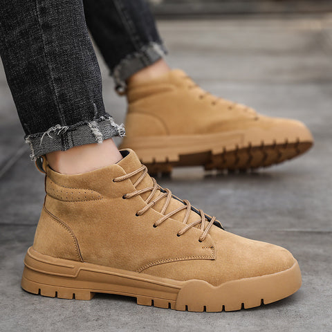 Men's solid color Martin boots