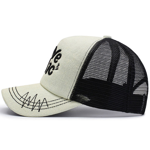 Spring And Summer Fashion Embroidery Alphabet Peaked Cap Outdoor Travel
