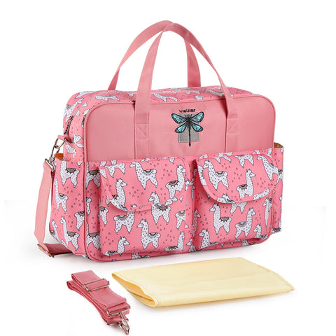 Waterproof Nylon Printed One-Shoulder Mother Bag Messenger Handbag