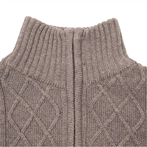 Zip turtleneck long sleeve top cardigan