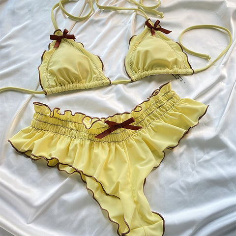 Women Floral Swimsuit Summer Bikini Set