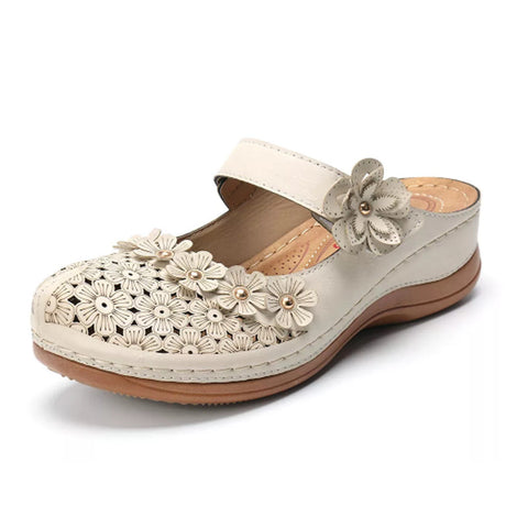 Summer Vintage flowers Wedge Women Sandals
