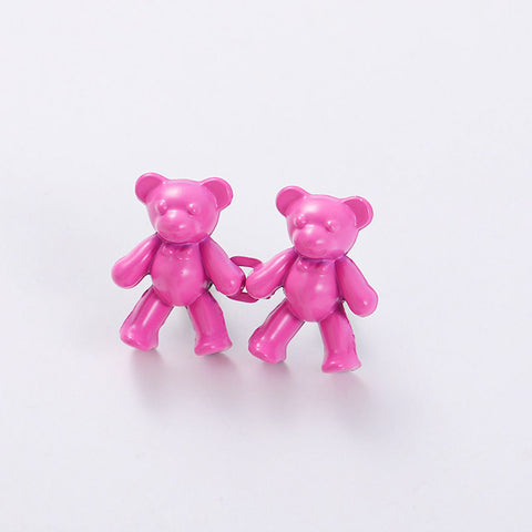 Cute Bear Pin Waist Clip Metal Snap Fastener Pants Pins Detachable Button Sewing-Free Buckle Jeans Reduce Waist Tighten Brooch