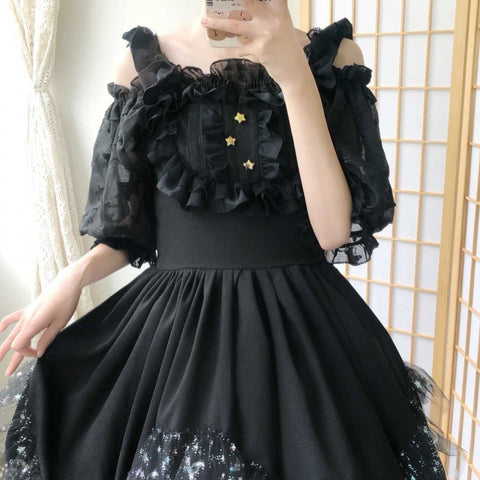 White Angel Jsk Fairytale Lolita Vintage Kawaii Girls Gothic Lace Wedding Gown Cosplay Princess Dresses