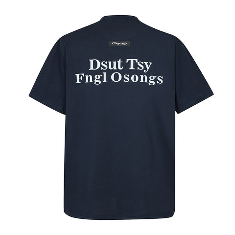 Fashion Hand-painted Art Letter Short Sleeve Men