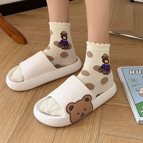 Thick-soled Bathroom Indoor Couple Home Slippers