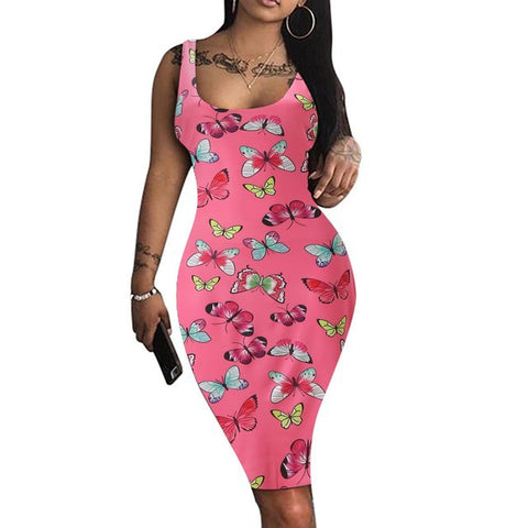 Women's Graceful And Fashionable 3D Printed Suspender Skirt