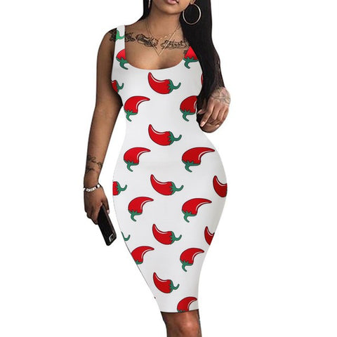Women's Graceful And Fashionable 3D Printed Suspender Skirt