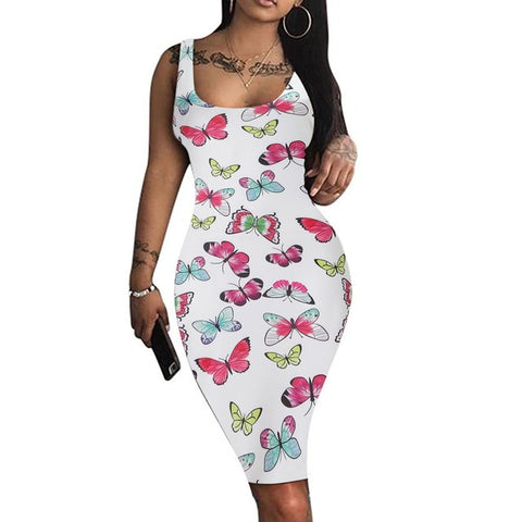 Women's Graceful And Fashionable 3D Printed Suspender Skirt