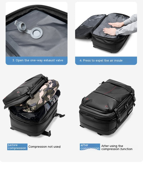 Travel Backpack Men's Business Multifunction Computer Bag Vacuum Compression Large-capacity Backpack