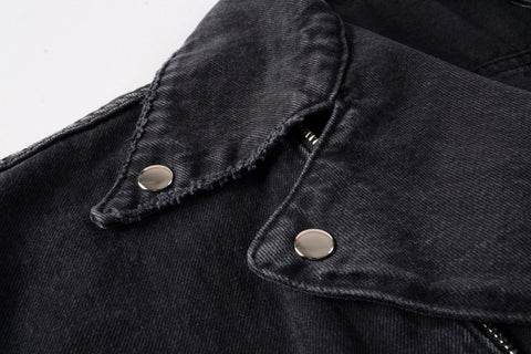 Thickened Punk Slim Denim Jacket