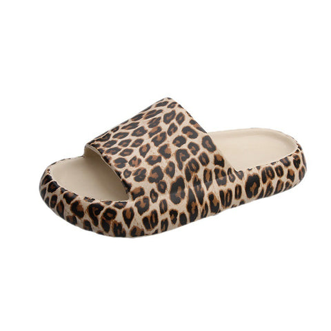 Leopard Print Slippers Women's Soft Bottom Non-slip Word