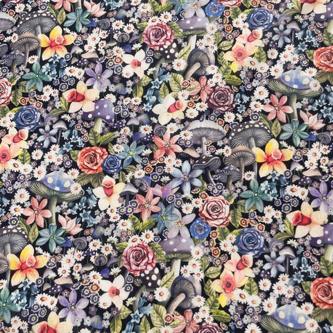 Wonderful Mushroom Printed Cloth Blouse Cotton Fabric