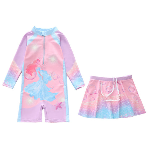 Suit Long Sleeve Beach Girls Swimwear