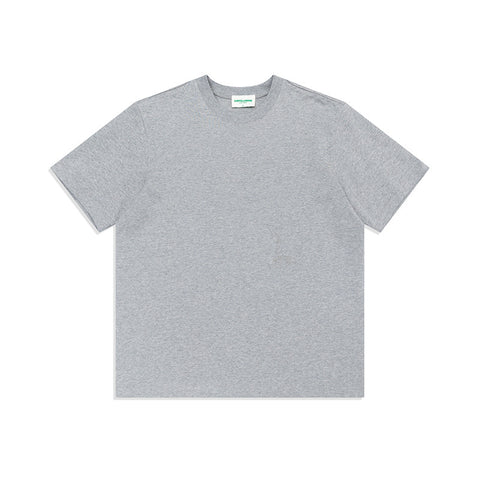 Heavy Washing Short Sleeve Thickened Double Yarn Pure Cotton Solid Color T-shirt