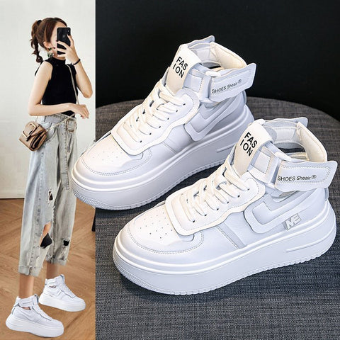 Trifle Thick-soled White Shoes Women's Inner Heightening Sports Daddy Shoes
