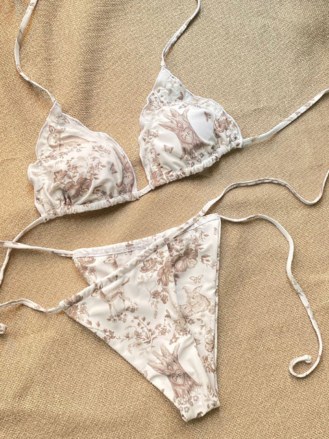 Women Floral Swimsuit Summer Bikini Set