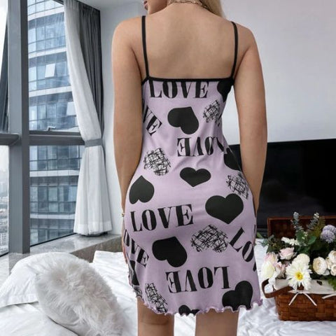 Women's Fashion Beauty Back Homewear Slip Dress