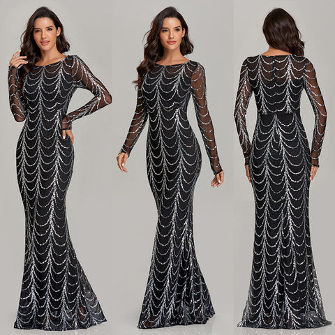 Summer And Autumn New Slim Banquet Fishtail Skirt Elegant Party