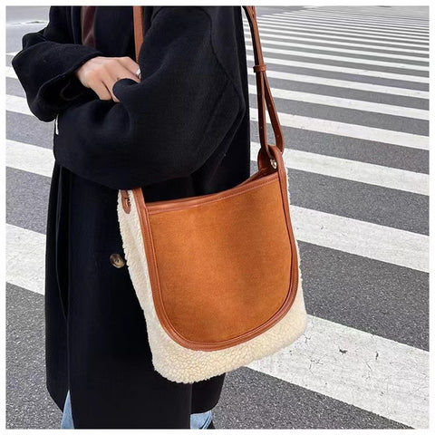 Women's Fashion Plush One-shoulder Crossbody Bag